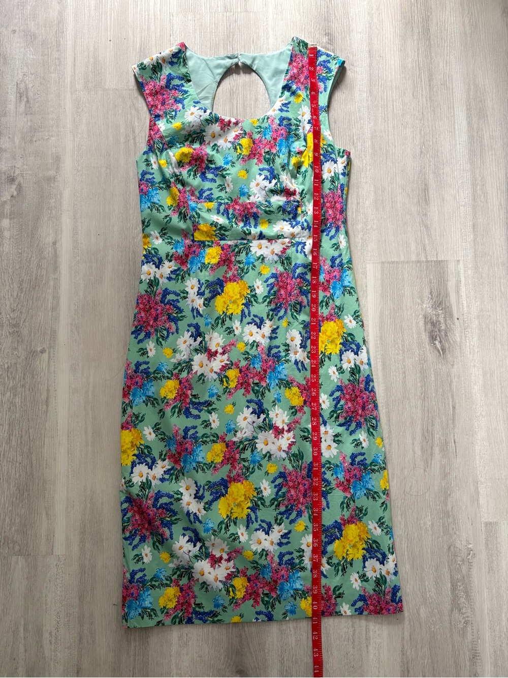 NWOT J. Peterman Modern Vintage Mint Floral Sheath Dress Size 8 Garden Party - Picture 12 of 14